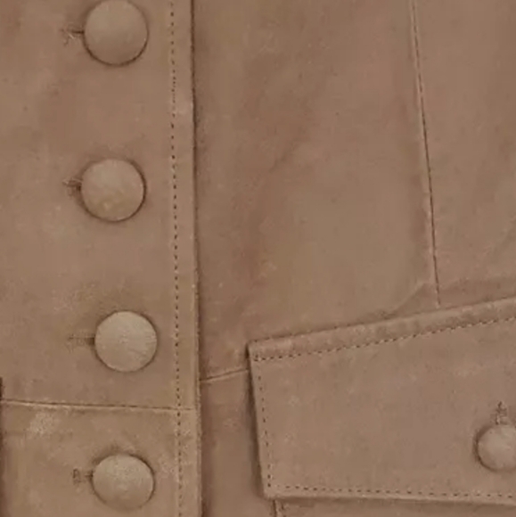 Twiggy London Suede, Lined, Women's 1X Plus Size Military Style Jacket. FF272 - Picture 5 of 10